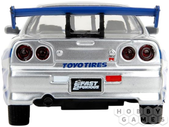 Модель машинки Fast and Furious: Brian&#039;s Nissan Skyline GTR R34 (1:32) фото 5