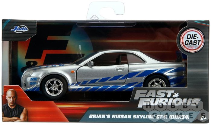 Модель машинки Fast and Furious: Brian&#039;s Nissan Skyline GTR R34 (1:32) фото 6