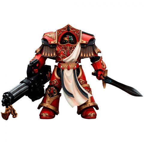 Фигурка JoyToy. Warhammer 30,000: Blood Angels Crimson Paladins Squad Crimson Paladin with Iliastus Assault Cannon