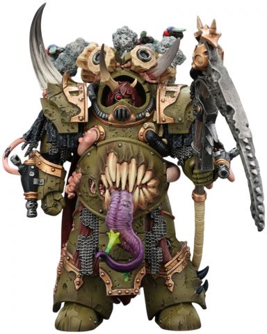 Фигурка JoyToy. Warhammer 40,000: Death Guard Deathshroud Terminator Champion with Manreaper and Plaguespurter Gauntlets