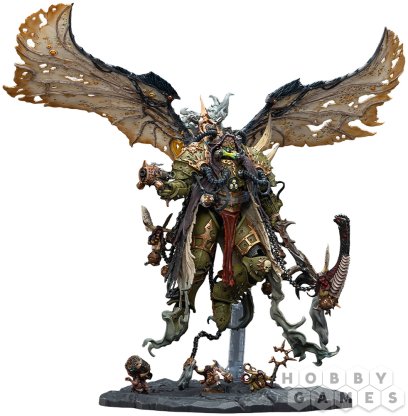 Фигурка JoyToy. Warhammer 40,000: Mortarion, Daemon Primarch of Nurgle with Ancient weapons The Lantern and Silence фото 3