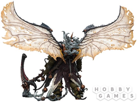 Фигурка JoyToy. Warhammer 40,000: Mortarion, Daemon Primarch of Nurgle with Ancient weapons The Lantern and Silence фото 4