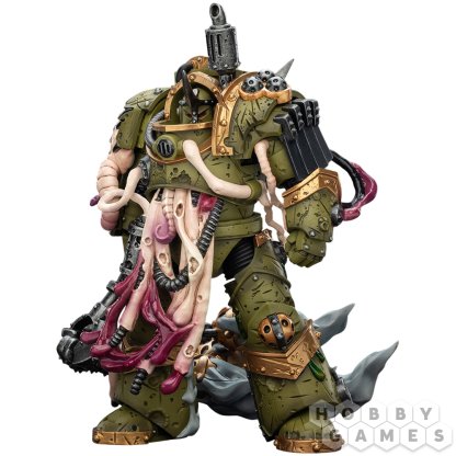 Фигурка JoyToy. Warhammer 40,000: Death Guard Blightlord Terminator 2 with Flail of Corruption