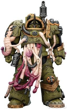 Фигурка JoyToy. Warhammer 40,000: Death Guard Blightlord Terminator 2 with Flail of Corruption фото 2