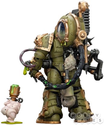 Фигурка JoyToy. Warhammer 40,000: Death Guard Foul Blightspawn with Plague Sprayer фото 4