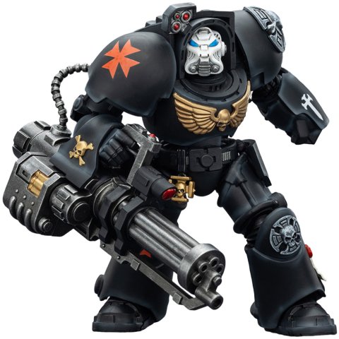 Фигурка JoyToy. Warhammer 40,000: Black Templars Terminator 3 with Power Fist and Assault Cannon