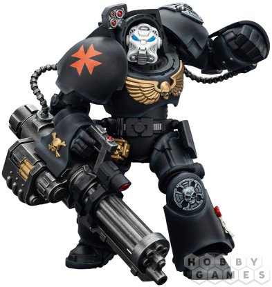 Фигурка JoyToy. Warhammer 40,000: Black Templars Terminator 3 with Power Fist and Assault Cannon фото 3