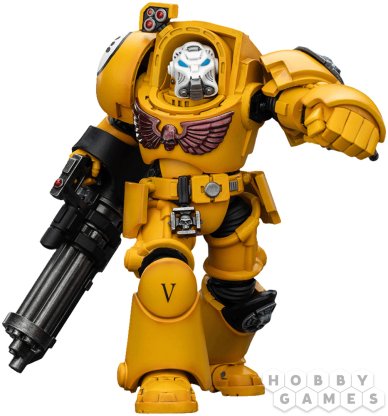 Фигурка JoyToy. Warhammer 40,000: Imperial Fists Terminator 3 with Power Fist and Assault Cannon фото 3