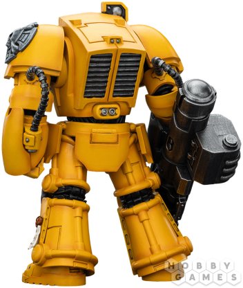 Фигурка JoyToy. Warhammer 40,000: Imperial Fists Terminator 3 with Power Fist and Assault Cannon фото 4