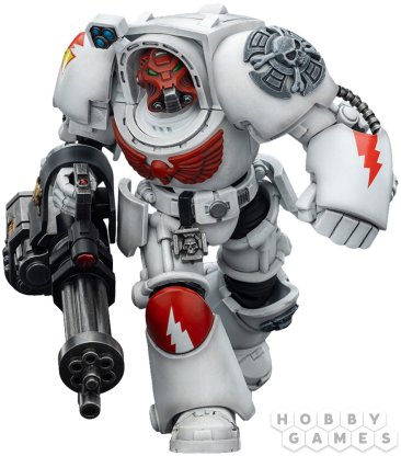 Фигурка JoyToy. Warhammer 40,000: White Scars Terminator 3 with Power Fist and Assault Cannon фото 3