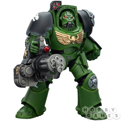 Фигурка JoyToy. Warhammer 40,000: Salamanders Terminator 3 with Power Fist and Assault Cannon
