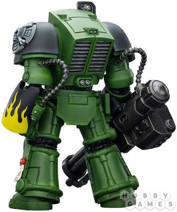 Фигурка JoyToy. Warhammer 40,000: Salamanders Terminator 3 with Power Fist and Assault Cannon фото 4