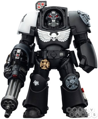 Фигурка JoyToy. Warhammer 40,000: Raven Guard Terminator 3 with Power Fist and Assault Cannon фото 2
