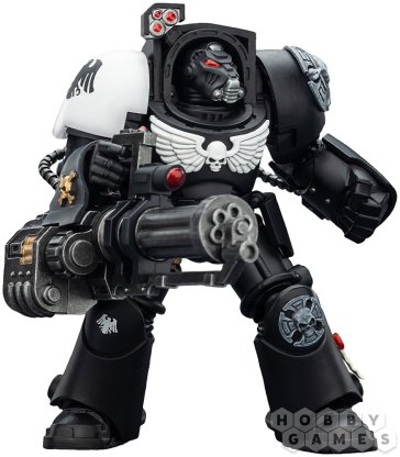 Фигурка JoyToy. Warhammer 40,000: Raven Guard Terminator 3 with Power Fist and Assault Cannon фото 3
