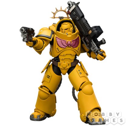 Фигурка JoyToy. Space Marine 2: Game Edition Imperial Fists Heavy Intercessor with Heavy Bolt Rifle and Bolt Pistol