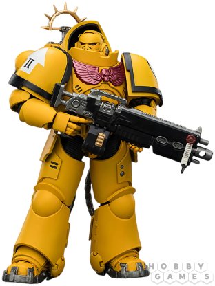 Фигурка JoyToy. Space Marine 2: Game Edition Imperial Fists Heavy Intercessor with Heavy Bolt Rifle and Bolt Pistol фото 3