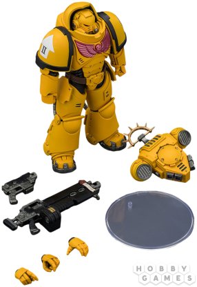 Фигурка JoyToy. Space Marine 2: Game Edition Imperial Fists Heavy Intercessor with Heavy Bolt Rifle and Bolt Pistol фото 5