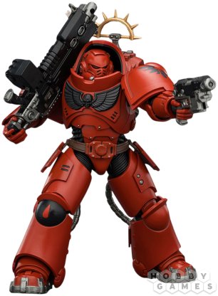 Фигурка JoyToy. Space Marine 2: Game Edition Blood Angels Heavy Intercessor with Heavy Bolt Rifle and Bolt Pistol фото 3