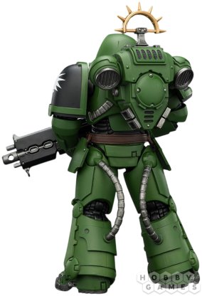 Фигурка JoyToy. Space Marine 2: Game Edition Salamanders Heavy Intercessor with Heavy Bolt Rifle and Bolt Pistol фото 4