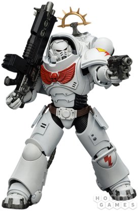 Фигурка JoyToy. Space Marine 2: Game Edition White Scars Heavy Intercessor with Heavy Bolt Rifle and Bolt Pistol фото 3