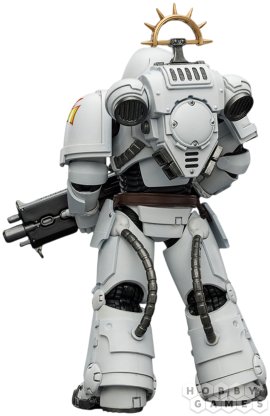 Фигурка JoyToy. Space Marine 2: Game Edition White Scars Heavy Intercessor with Heavy Bolt Rifle and Bolt Pistol фото 4