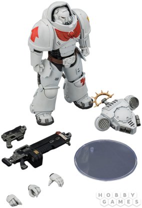 Фигурка JoyToy. Space Marine 2: Game Edition White Scars Heavy Intercessor with Heavy Bolt Rifle and Bolt Pistol фото 5