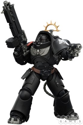 Фигурка JoyToy. Space Marine 2: Game Edition Raven Guard Heavy Intercessor with Heavy Bolt Rifle and Bolt Pistol фото 3