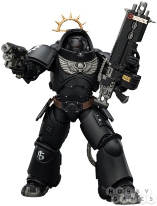 Фигурка JoyToy. Space Marine 2: Game Edition Iron Hands Heavy Intercessor with Heavy Bolt Rifle and Bolt Pistol фото 3