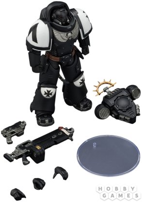 Фигурка JoyToy. Space Marine 2: Game Edition Black Templars Heavy Intercessor with Heavy Bolt Rifle and Bolt Pistol фото 5