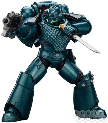 Фигурка JoyToy. Warhammer 30,000: Alpha Legion Headhunter with Banestrike Combi-Bolter and Power Dagger фото 3