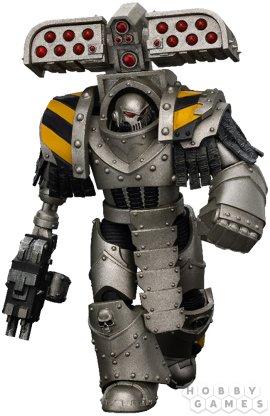 Фигурка JoyToy. Warhammer 30,000: Iron Warriors Tyrant Siege Master Terminator with Rocket launcher фото 3