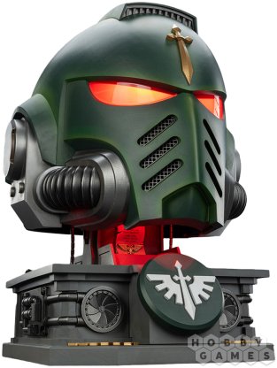 Фигурка JoyToy. Warhammer 40,000: Dark Angels MkX Helmet &amp; Display Stand фото 4