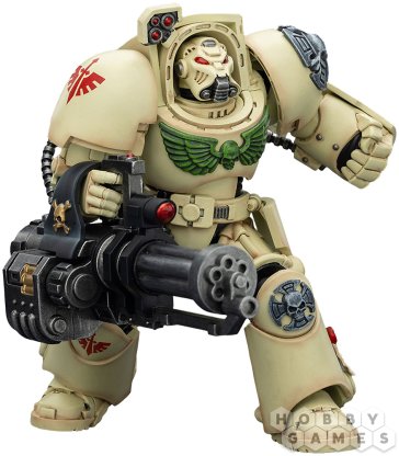 Фигурка JoyToy. Warhammer 40,000: Dark Angels Deathwing Terminator 3 with Power Fist and Assault Cannon фото 3