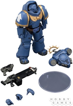 Фигурка JoyToy. Space Marine 2: Game Edition Ultramarines Heavy Intercessor with Heavy Bolt Rifle and Bolt Pistol фото 5