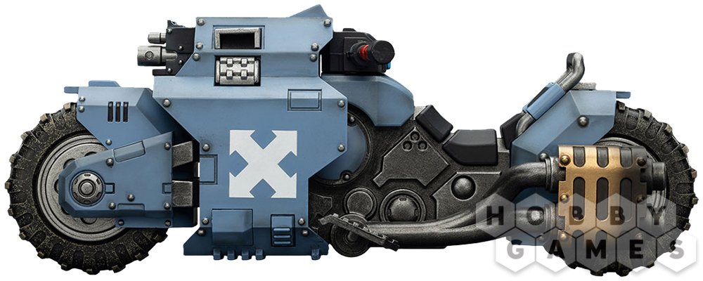 Фигурка JoyToy. Warhammer 40,000: Space Wolves Raider-pattern Combat Bike with twin-linked bolt rifles фото 2