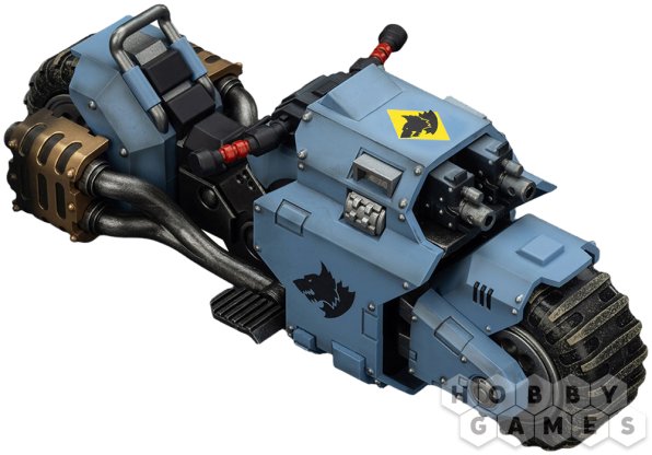 Фигурка JoyToy. Warhammer 40,000: Space Wolves Raider-pattern Combat Bike with twin-linked bolt rifles фото 3