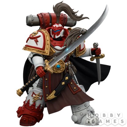 Фигурка JoyToy. Warhammer 30,000: White Scars Hibou Khan, Seeker of Atonement, with power sword &quot;The Breath of the Storm&quot;