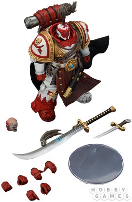 Фигурка JoyToy. Warhammer 30,000: White Scars Hibou Khan, Seeker of Atonement, with power sword &quot;The Breath of the Storm&quot; фото 5