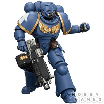 Фигурка JoyToy. Warhammer 40,000: Ultramarines Intercessor with Bolt Rifle, Bolt Pistol and Chainsword