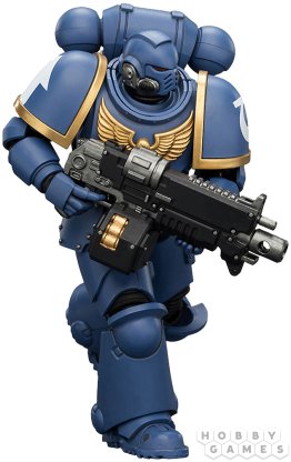 Фигурка JoyToy. Warhammer 40,000: Ultramarines Intercessor with Bolt Rifle, Bolt Pistol and Chainsword фото 4