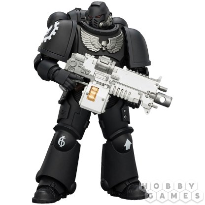 Фигурка JoyToy. Warhammer 40,000: Iron Hands Intercessor with Bolt Rifle, Bolt Pistol and Chainsword
