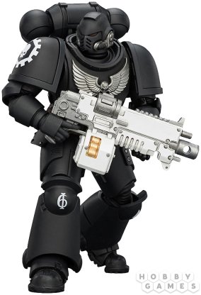 Фигурка JoyToy. Warhammer 40,000: Iron Hands Intercessor with Bolt Rifle, Bolt Pistol and Chainsword фото 3