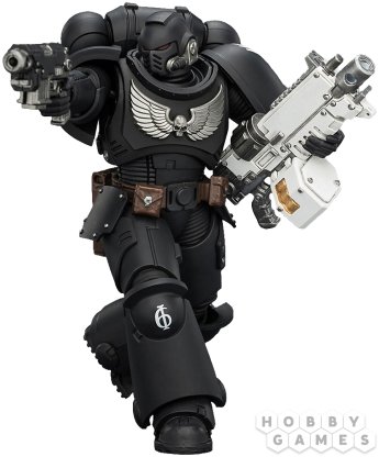 Фигурка JoyToy. Warhammer 40,000: Iron Hands Intercessor with Bolt Rifle, Bolt Pistol and Chainsword фото 4