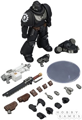 Фигурка JoyToy. Warhammer 40,000: Iron Hands Intercessor with Bolt Rifle, Bolt Pistol and Chainsword фото 6