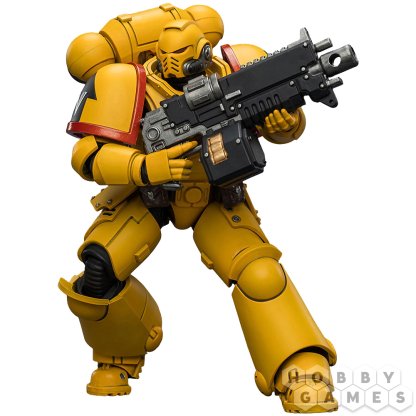 Фигурка JoyToy. Warhammer 40,000: Imperial Fists Intercessor with Bolt Rifle, Bolt Pistol and Chainsword