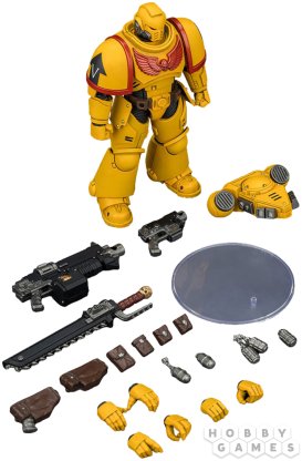 Фигурка JoyToy. Warhammer 40,000: Imperial Fists Intercessor with Bolt Rifle, Bolt Pistol and Chainsword фото 6