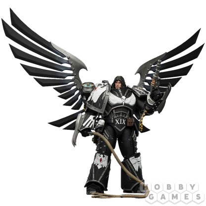 Фигурка JoyToy. Warhammer 30,000: Raven Guard Corvus Corax, Primarch of the XIX Legion with artificer-crafted lightning talons, archaeotech pistols and whip