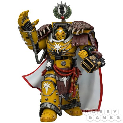 Фигурка JoyToy. Warhammer 30,000: Imperial Fists Lord Castellan Evander Garrius, The Tyrant of Cthonia with the Subjugator and Incineratus