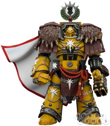 Фигурка JoyToy. Warhammer 30,000: Imperial Fists Lord Castellan Evander Garrius, The Tyrant of Cthonia with the Subjugator and Incineratus фото 2
