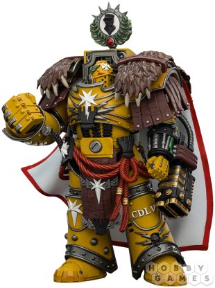 Фигурка JoyToy. Warhammer 30,000: Imperial Fists Lord Castellan Evander Garrius, The Tyrant of Cthonia with the Subjugator and Incineratus фото 3